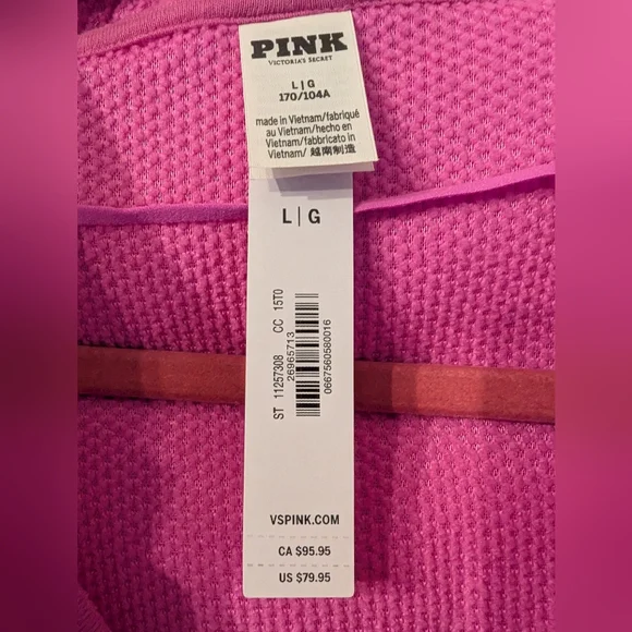 Victoria's Secret Pink Pullover Hoodie L New - Picture 4 of 15
